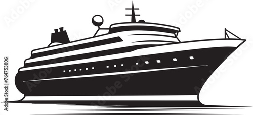 Melodic Maritime Musician Artist Ship Logo Design Harmony at Sea Vector Ship Emblem for Musicians