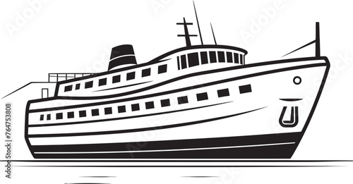Crescendo Clipper Ship Logo Inspired by Musical Artistry Tuneful Trajectory Vector Ship Emblem for Musicians