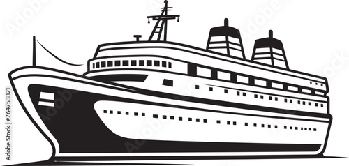 Rhythmic Vessel Musical Artist Ship Iconography Serenade Schooner Ship Logo Infused with Musicality