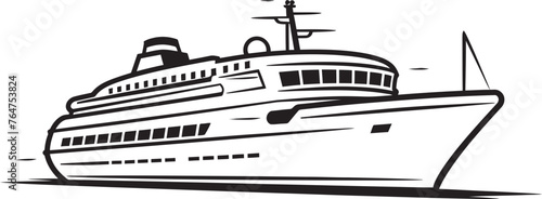 Serenade Schooner Ship Logo Infused with Musicality Crescendo Cruiser Musician Artist Ship Emblem