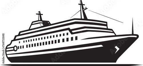 Melody Mariner Vector Ship Icon for Artists Tuneful Transit Musician Ship Logo and Design