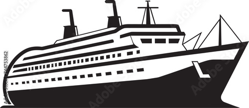 Songwave Seafarer Ship Design for Musicians Melody Mariner Vector Ship Icon for Artists