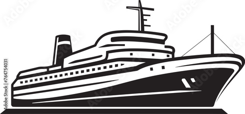 Tuneful Tides Ship Logo Embodied with Musicians Touch Crescendo Clipper Musical Artist Ship Emblematic Design
