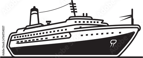 Songwave Seafaring Ship Graphics Reflecting Musicians Artistry Melodic Mariner Vector Ship Icon with Musical Influence