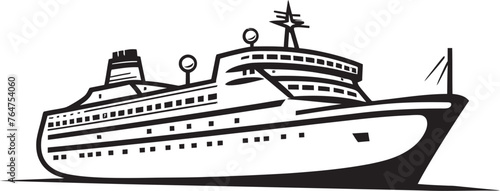 Tuneful Traveler Ship Logo Embodied with Musicians Touch Melody Mast Musician Artist Ship Emblematic Design