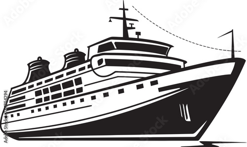 Melody Marquee Musician Artist Ship Emblematic Design Harmony Helm Ship Icon with Musical Influence