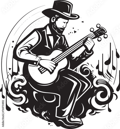 Serenade Sails Musical Artist Ship Emblematic Design Crescendo Cruiser Ship Logo with Rhythmic Influence