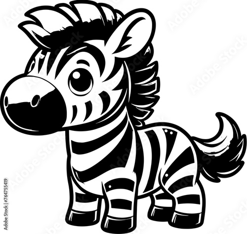 Zippy Zebra Cartoon icon