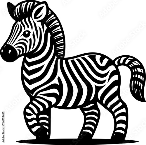 Zigzag Zebra Cartoon icon
