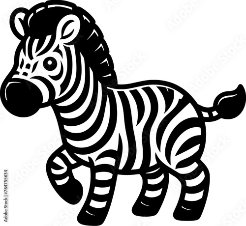 Zigzag Zebra Cartoon icon 2
