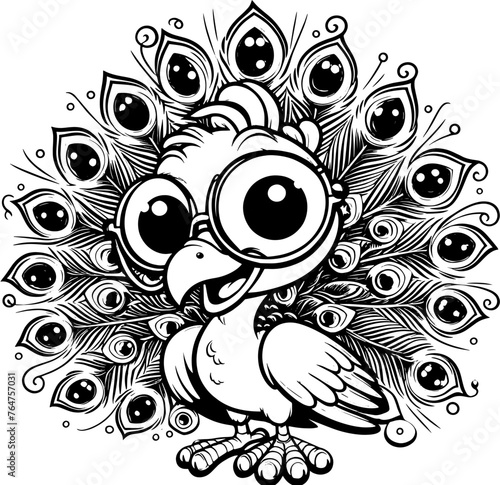 Zany Peacock Cartoon icon 7