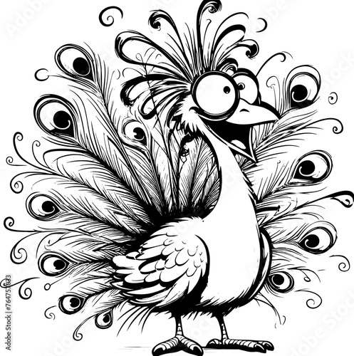 Zany Peacock Cartoon icon 8