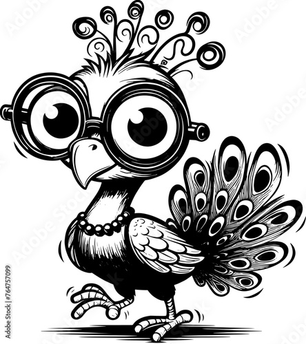 Zany Peacock Cartoon icon 3