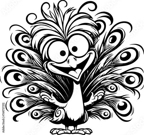 Zany Peacock Cartoon icon 1