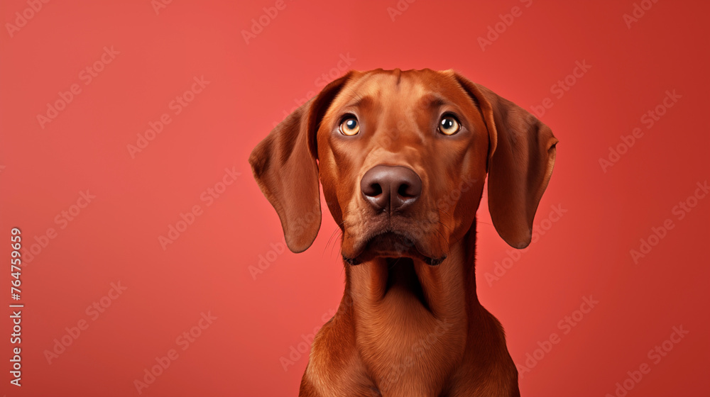 Photographie d'un chien en studio sur un beau fond coloré. Animal, domestique, chiens, mignon. Fond pour conception et création graphique. Photographie d'un chien en studio sur un beau fond coloré. Animal, domestique, chiens, mignon. Fond pour conception et création graphique.