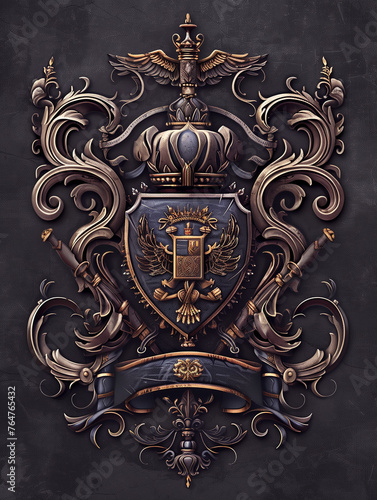coat of arms of the palace - fantasy - generative ai