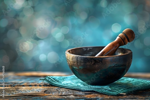 Using Music for Sound Healing Therapy: Enhancing Health, Wellbeing, Meditation, and Relaxation. Concept Sound Healing Therapy, Music Therapy, Health Benefits, Wellbeing Improvement, Meditation Aid