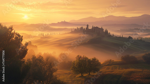 Tuscany, morning light. 