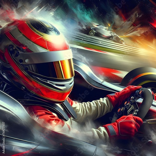 abstract background with f1 car