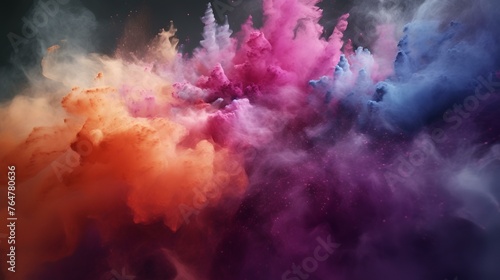 abstract background with colored smoke in the form of a cloud.