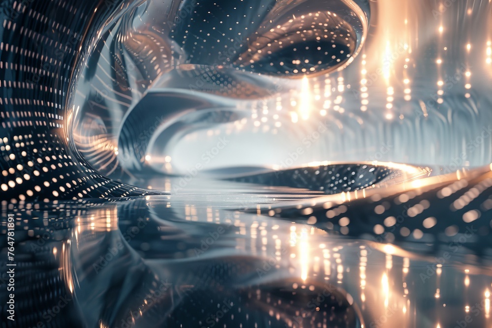Fototapeta premium metal place futuristic background Beautiful, modern, background concept, hi-tech, technology, beautiful, future