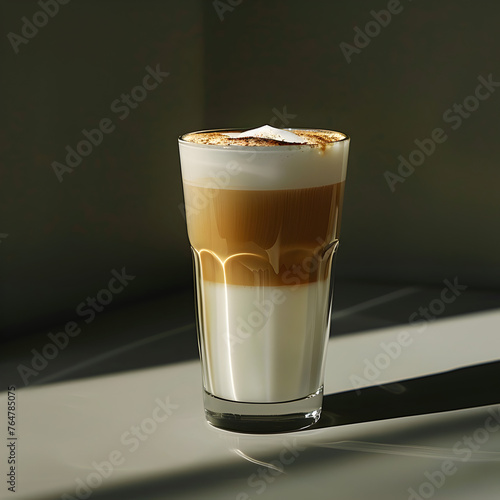 A latte with salted caramel and whipped cream.