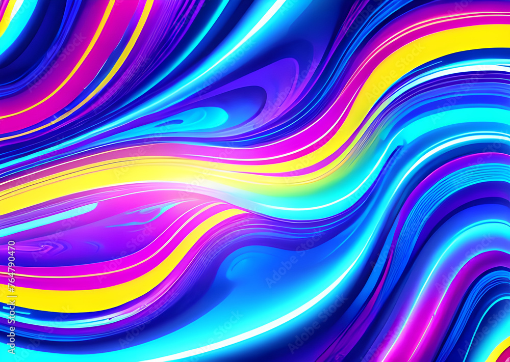 Bright poster, fashionable restro style, wavy multi-colored, beautiful wide format, 60s, 70s, 80s, colorful watercolor background for poster or brochure cover design, Generative AI Bright poster, fashionable restro style, wavy multi-colored, beautiful wide format, 60s, 70s, 80s, colorful watercolor background for poster or brochure cover design, Generative AI