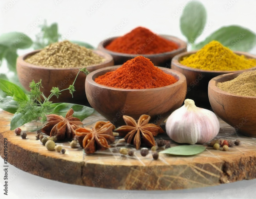 various spices and herbs