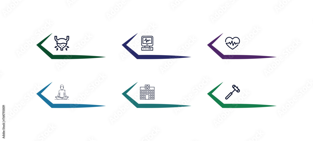 outline icons set from medical concept. editable vector included ...