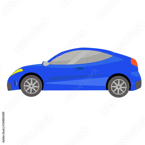 Voiture coupé 2 portes de profil