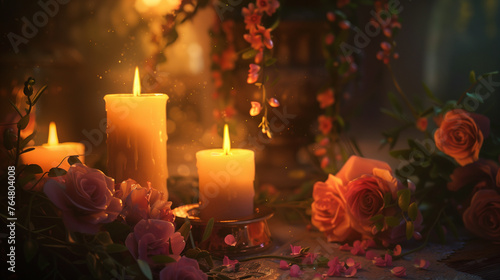 Candles and Roses