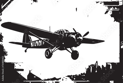 Vintage Sky Warriors Grunge Airplanes Texture