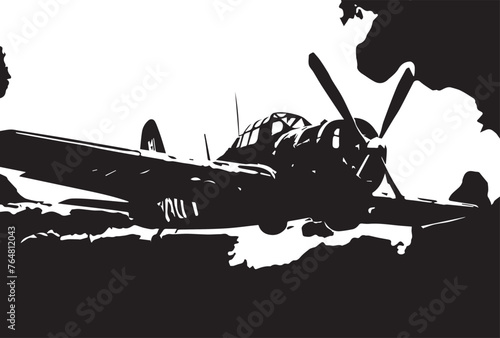 Vintage Sky Warriors Grunge Airplanes Texture