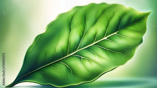 single green leave background stock image, Single Green Leaf Background: Botanical Texture