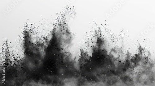 The effect of dusty grunge on an isolated element is created using grit modern texture and a black and white speckled element isolated from the rest.