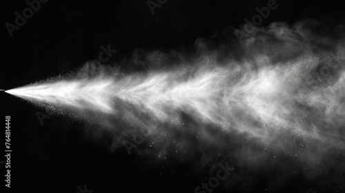 Misty water spray modern set. Sprayer fog isolated on black transparent background. Clean and airy spray modern illustration.