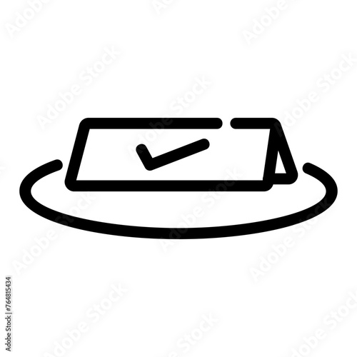 reservation outline icon