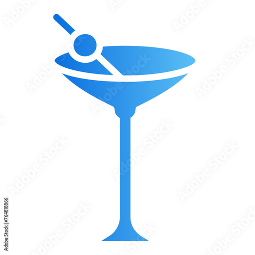 cocktail gradient icon
