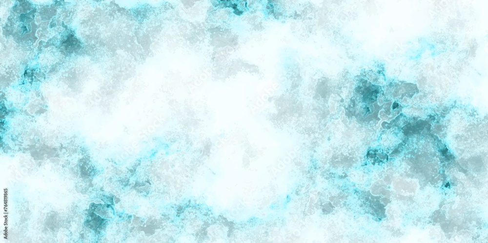 Abstract gradient light sky blue shades watercolor background on white paper texture. Blue watercolor hand-painted for background. Sky cloud landscape blue background with tiny clouds.