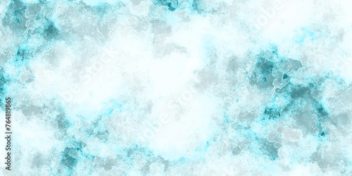 Abstract gradient light sky blue shades watercolor background on white paper texture. Blue watercolor hand-painted for background. Sky cloud landscape blue background with tiny clouds.