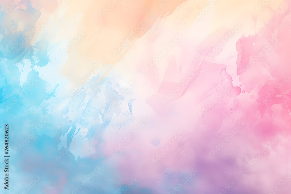 Pastel Abstract with Textured, Soft Gradient Abstract, Pink, Purple, Orange, and Blue Tones in a Blank Canvas, Abstract watercolor background