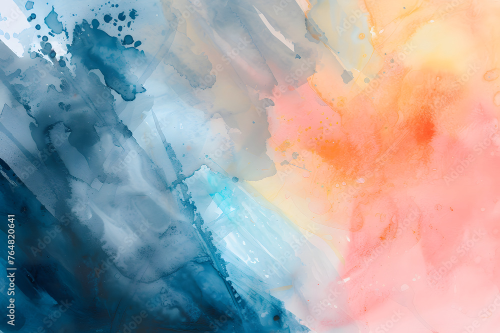 Pastel Abstract with Textured, Soft Gradient Abstract, Pink, Purple, Orange, and Blue Tones in a Blank Canvas, Abstract watercolor background