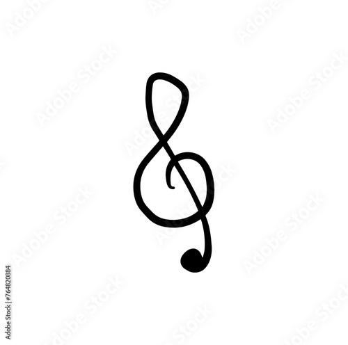 Music notation, hand drawn, doodle, music, symbol, icon, vector, flat,