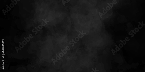 Trendy concrete wall black color for background. Blank wide screen Real chalkboard. Close up retro plain dark black cement and concrete wall background. Abstract design with textured black stone wall 