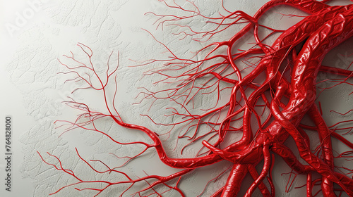 3D Illustration of Blood Vessels inside Human Body. Medical Background Reference photo