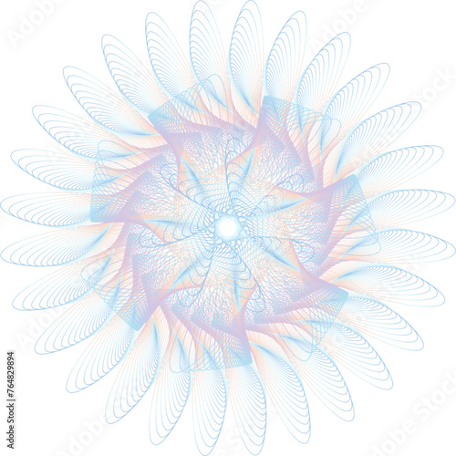  Abstract background with guilloche lines pattern. Pearl color vector template. Luxury design useful for certificate, diploma, official document, formal paper, banner