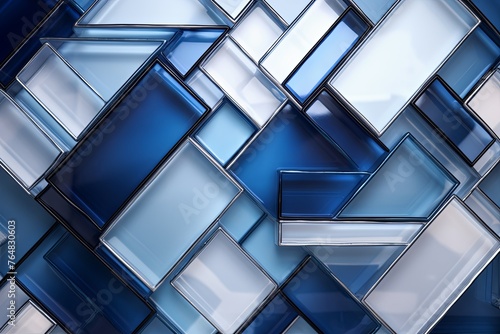 abstract glass tiles background color indigo