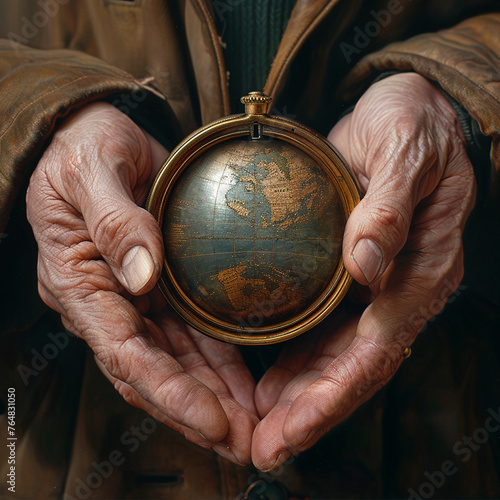 Fingers clutching a locket evoking personal history photo