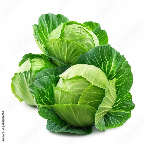 cabbages isolated on white background