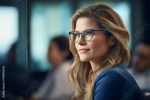 Free Download Corporate meeting with successful business people in modern workstation building Generative AI - GFXLoad